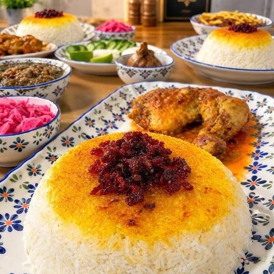 زرشک پلو با ران